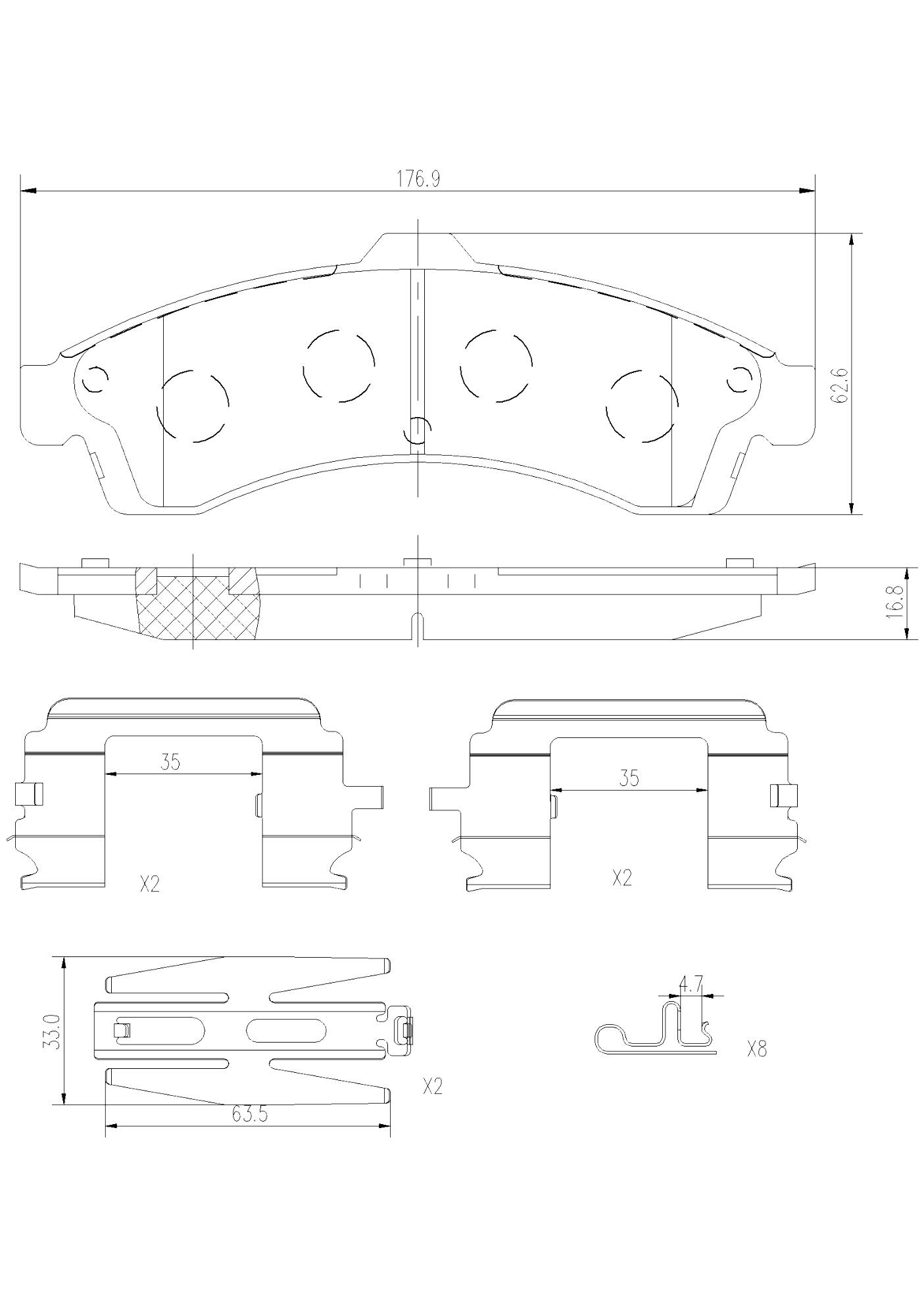 SAAB Disc Brake Pad Set - Front (Ceramic) - Brembo P10009N